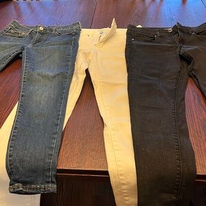 Women's Size 4 Jeans Bundle - Blue, Cream, Black